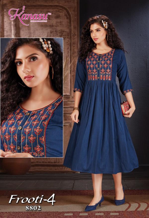 Kanasu Frooti 4 Designer Rayon Flair Kurti